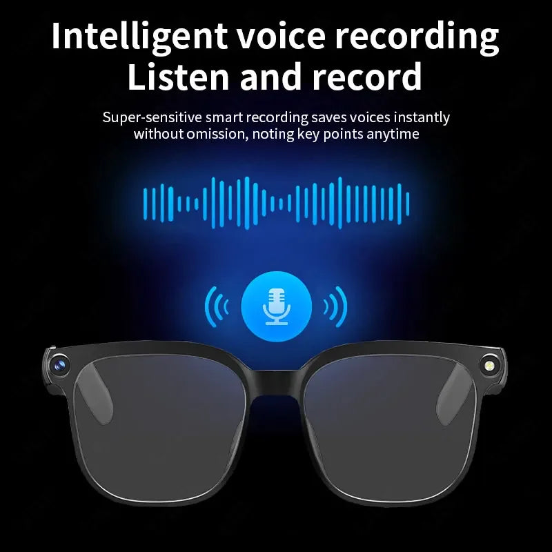Smart Eyeglass 800W Camera Glasses AI Smart Glasses HD Shooting Video Record Call Glasses Waterproof Bluetooth Smart Sunglasses