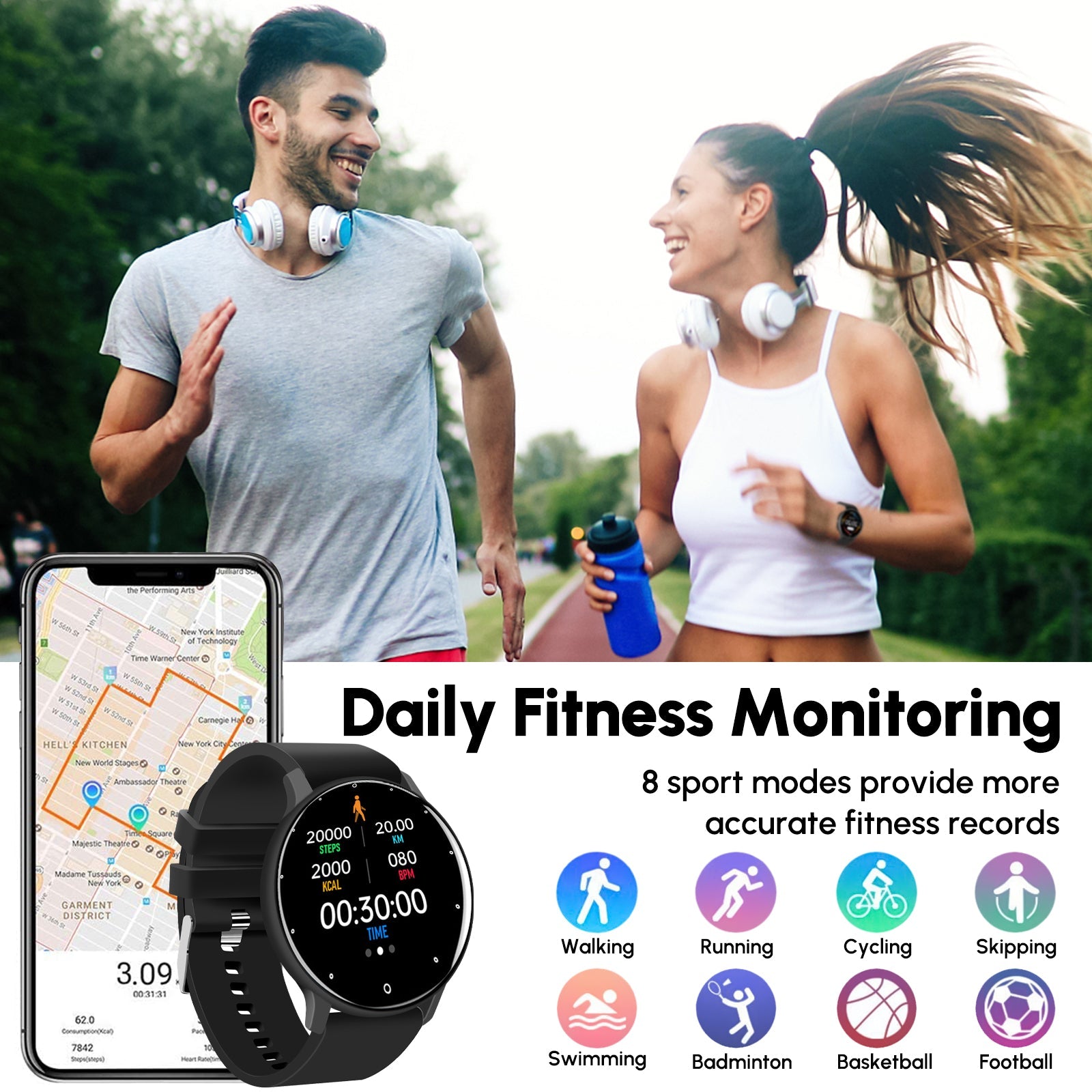 Smart Bluetooth Watch Camera Remote Control Suitable P67 Waterproof